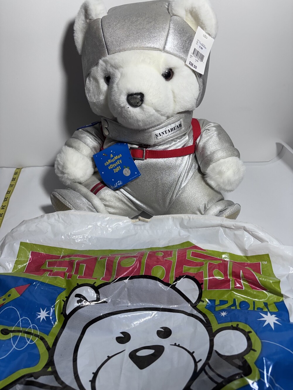 Dayton Hudson Santa Bear 2001 Astronaut Christmas Odyssey with Bag